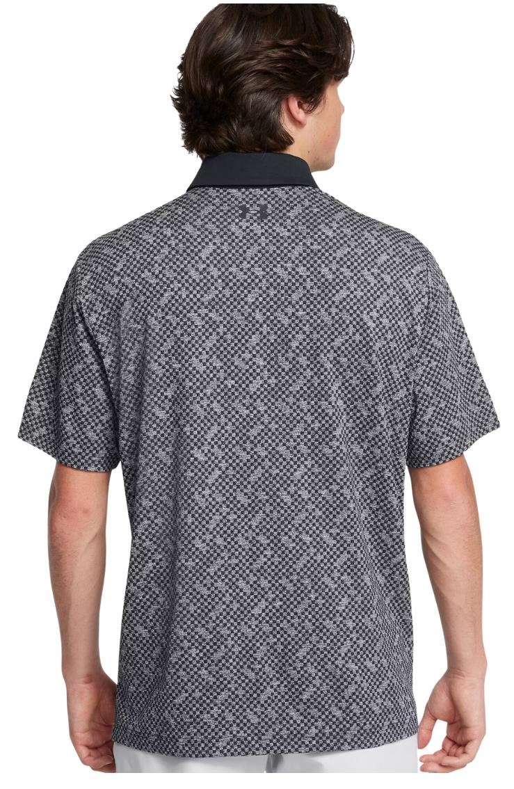 Under Armour Playoff 3.0 Check Jaquard pánské polo, černo/bílé