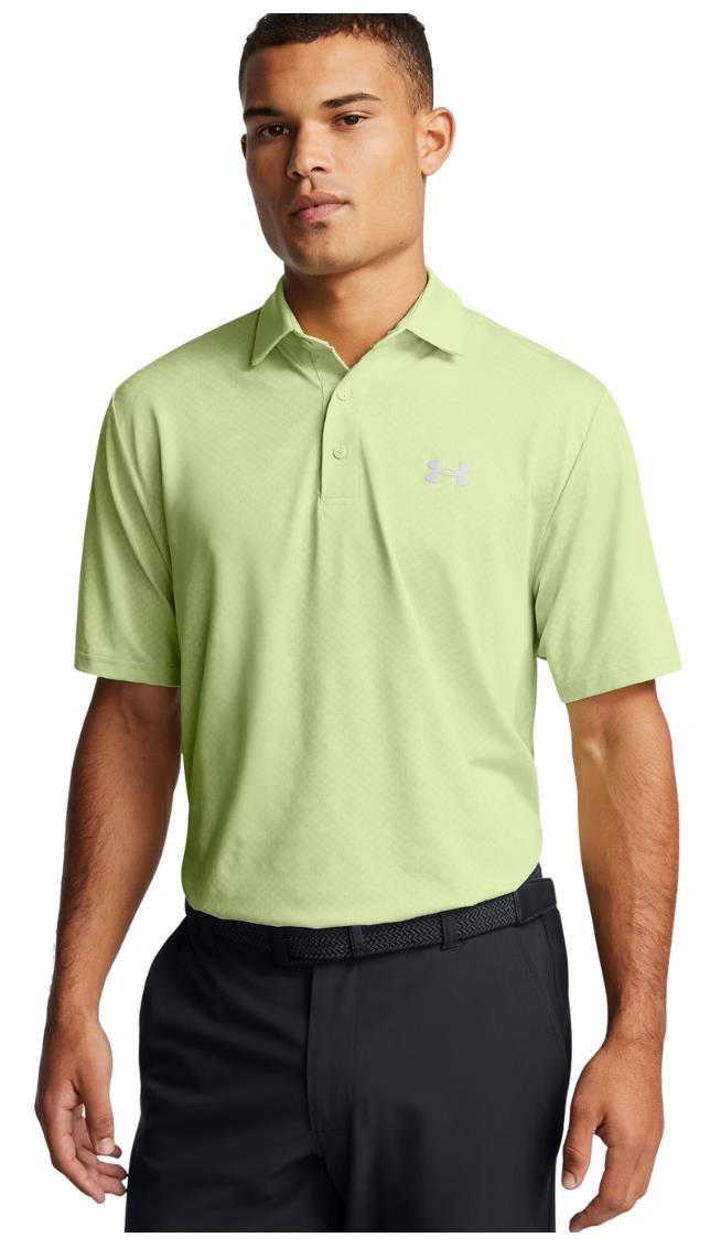 Under Armour Playoff 3.0 Check Jaquard pánské polo, zelené