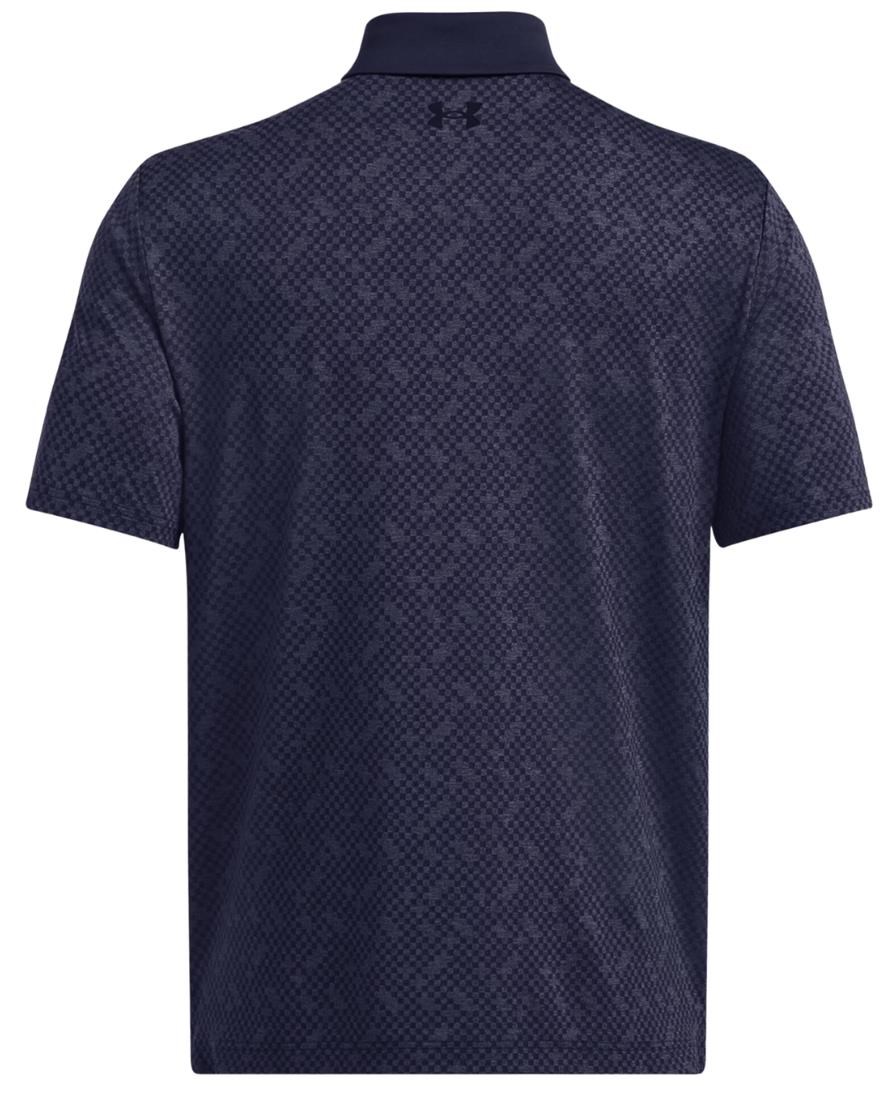 Under Armour Playoff 3.0 Check Jaquard pánské polo, midnight navy