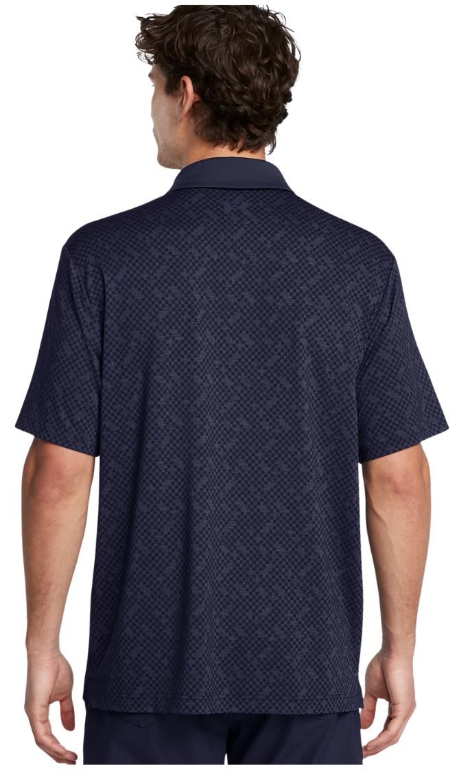 Under Armour Playoff 3.0 Check Jaquard pánské polo, midnight navy
