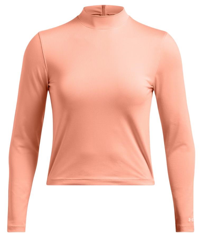 Under Armour Drive LS Mock dámský top, flare orange/white