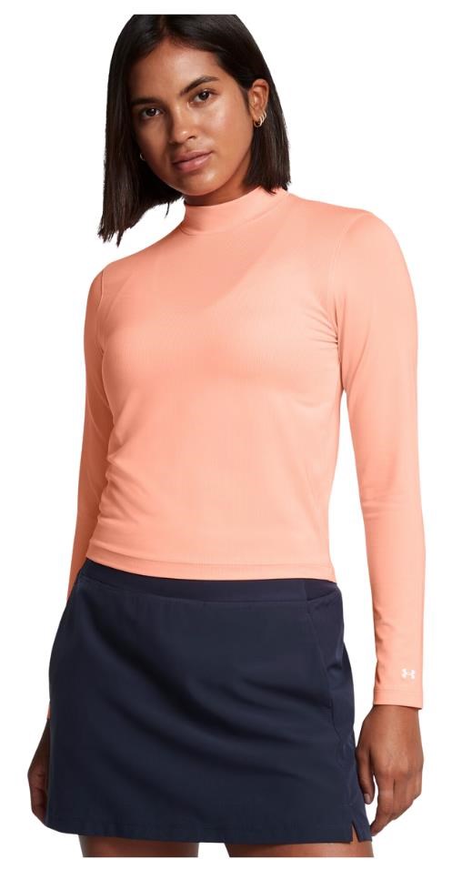 Under Armour Drive LS Mock dámský top, flare orange/white