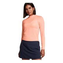 Under Armour Drive LS Mock dámský top, flare orange/white