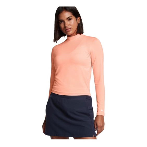 Under Armour Drive LS Mock dámský top, flare orange/white