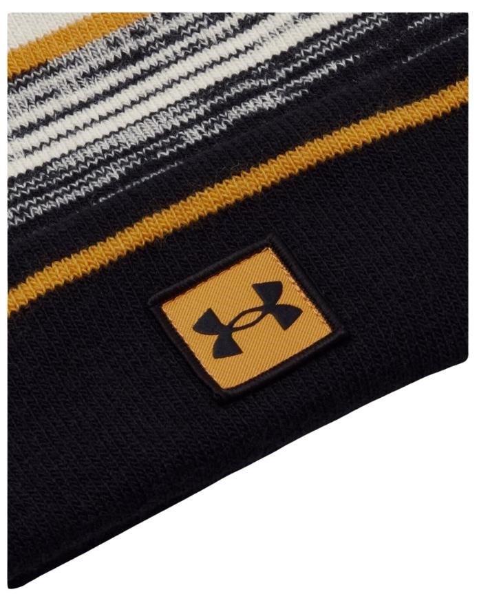 Under Armour Halftime Pom Beanie zimní čepice, summit white/golden yellow