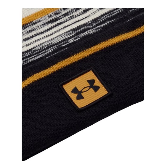 Under Armour Halftime Pom Beanie zimní čepice, summit white/golden yellow