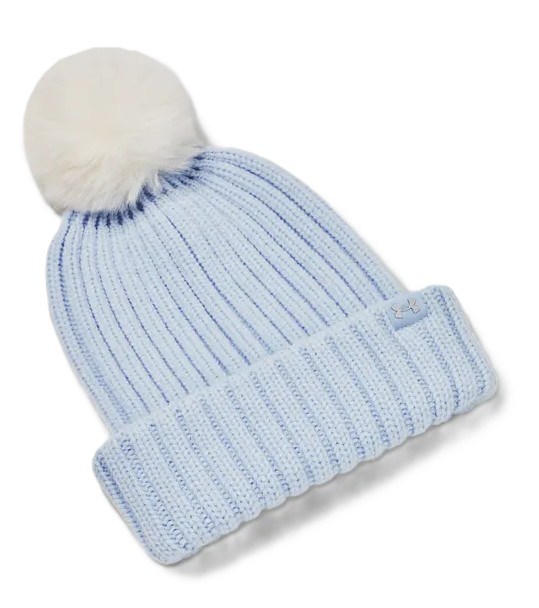 Under Armour Halftime Pom Beanie dámská zimní čepice, modrá