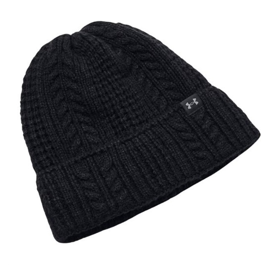 Under Armour Halftime Cable Knit dámská zimní čepice, černá