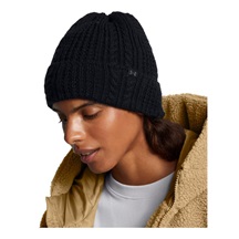 Under Armour Halftime Cable Knit dámská zimní čepice, černá