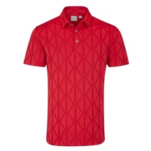 PING Lenny Jacquard pánské polo, červené
