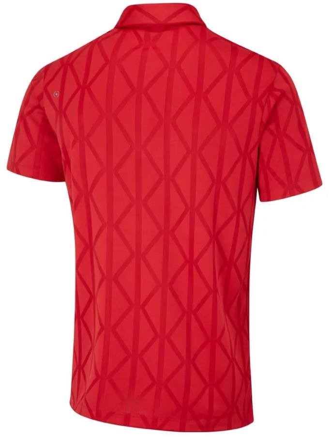 PING Lenny Jacquard pánské polo, červené