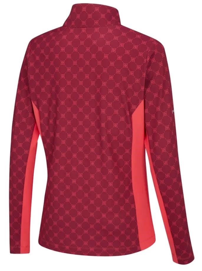 PING Lolette Printed dámská mikina, tibetan red multi/cayenne