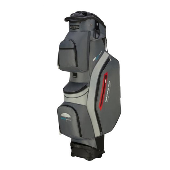 Bennington QO 14 Water Resistant cart bag, šedo/stříbrno/černo/červený
