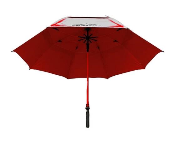 Sun Mountain H2NO Chrome UV golfový deštník 68", červený