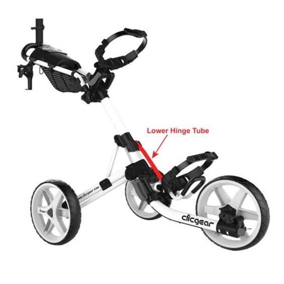 Clicgear Model 1.0 ~ 4.0 Lower Hinge Tube spodní trubka, černá