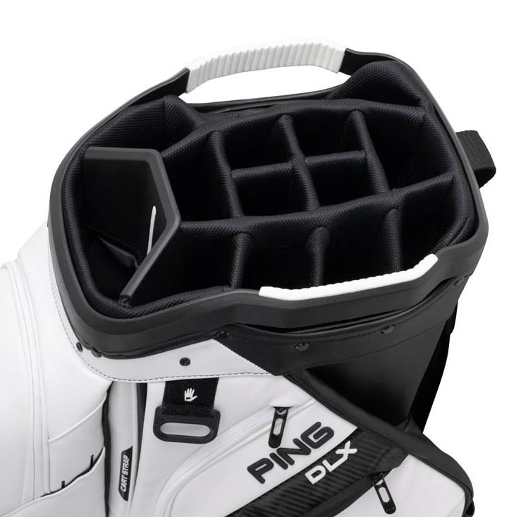 Ping DLX cart bag, bílo/šedo/modrý