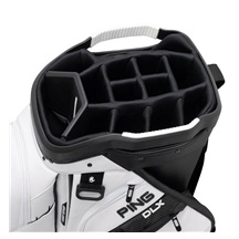 Ping DLX cart bag, bílo/šedo/modrý