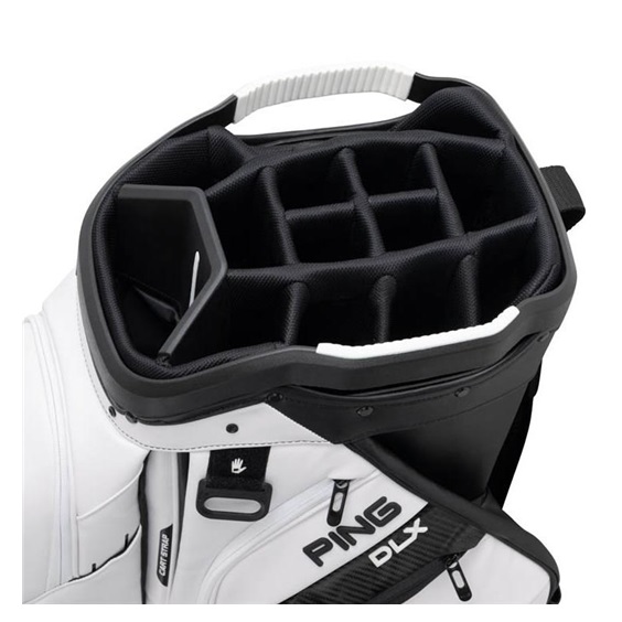 Ping DLX cart bag, bílo/šedo/modrý