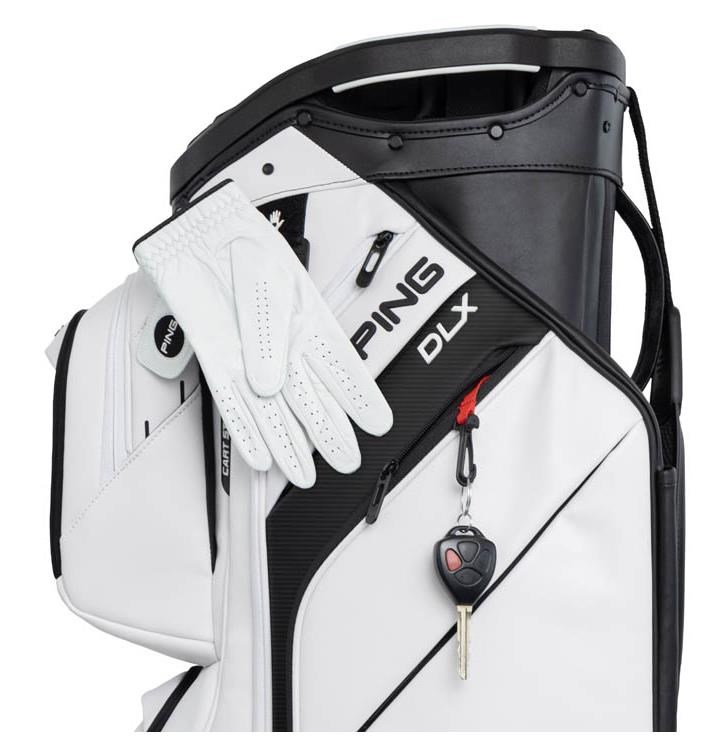 Ping DLX cart bag, bílo/šedo/modrý