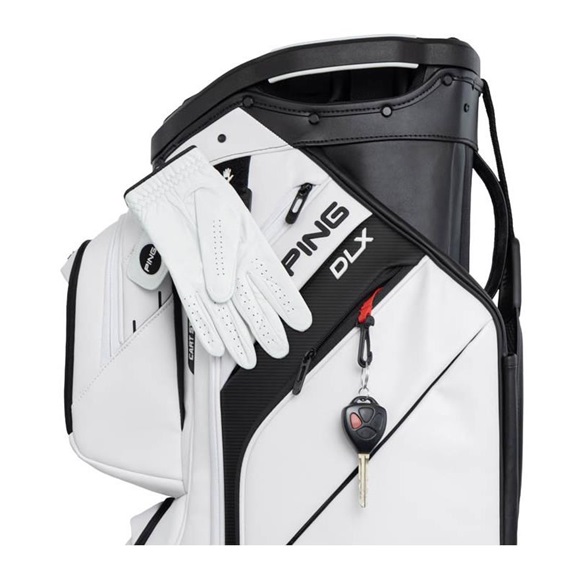 Ping DLX cart bag, bílo/šedo/modrý