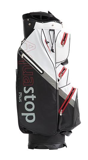 JuCad Aquastop Plus cart bag, černo/bílo/červený
