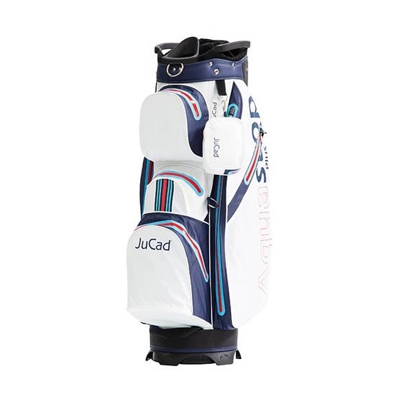 JuCad Aquastop Plus cart bag, bílo/modro/červený