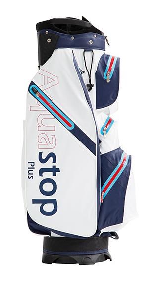 JuCad Aquastop Plus cart bag, bílo/modro/červený