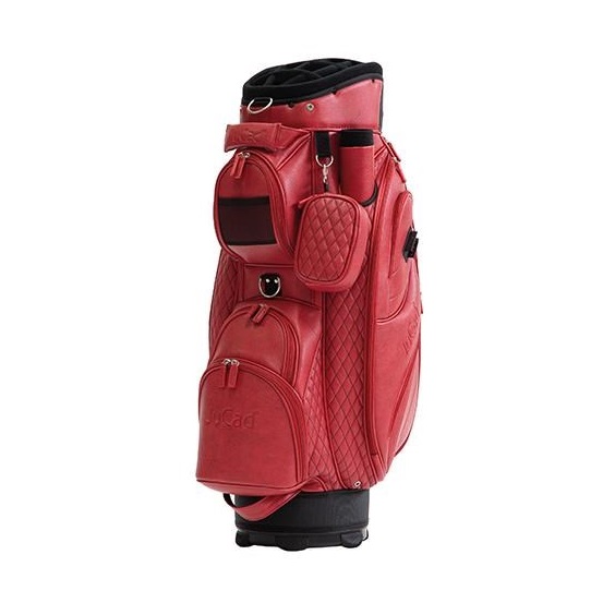 JuCad Style cart bag, red/leather optic