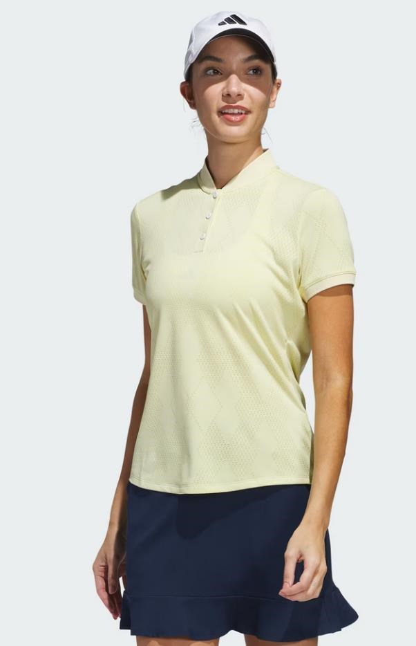 Adidas Ultimate365 Diamond Jacquard dámské polo, powder yellow