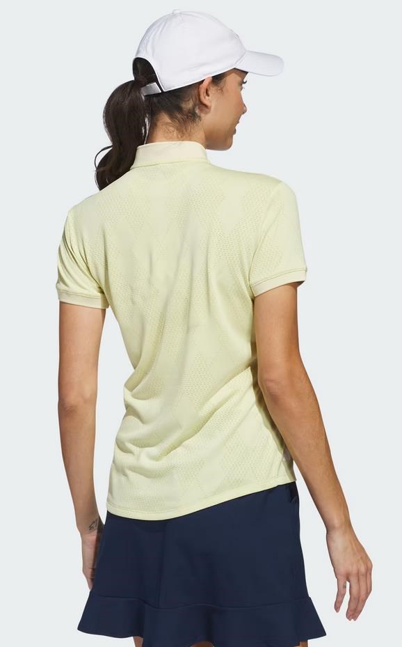 Adidas Ultimate365 Diamond Jacquard dámské polo, powder yellow