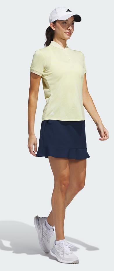 Adidas Ultimate365 Diamond Jacquard dámské polo, powder yellow