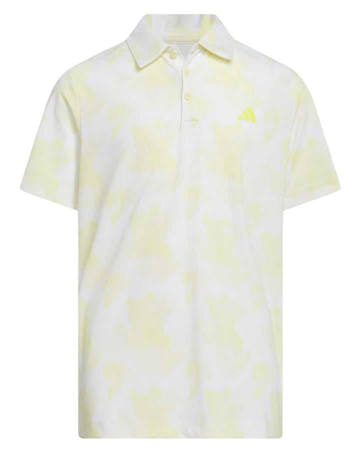 Adidas Printed Scripted dětské polo, bílo/žluté