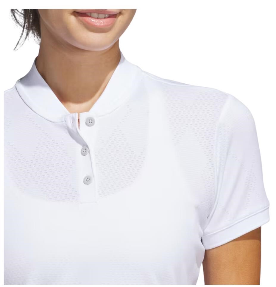 Adidas Ultimate365 Diamond Jacquard dámské polo, bílé