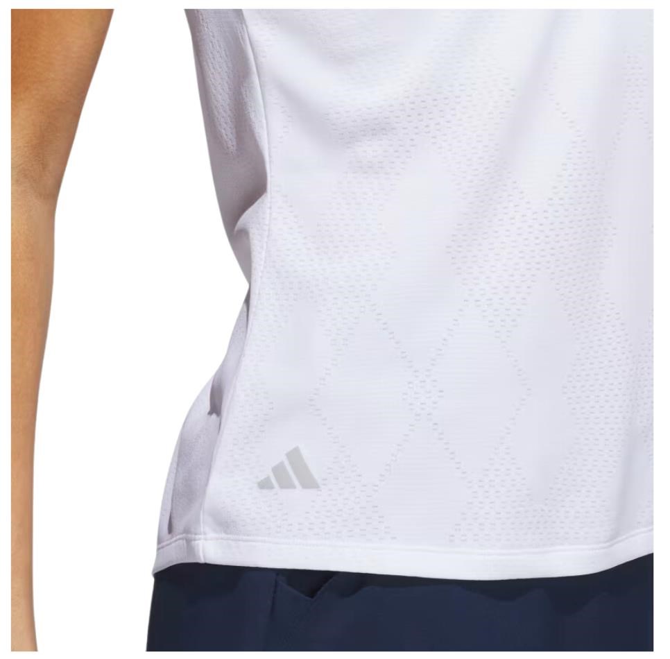 Adidas Ultimate365 Diamond Jacquard dámské polo, bílé