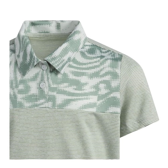 Adidas Ottoman Printed dětské polo, wonder silver/silver green