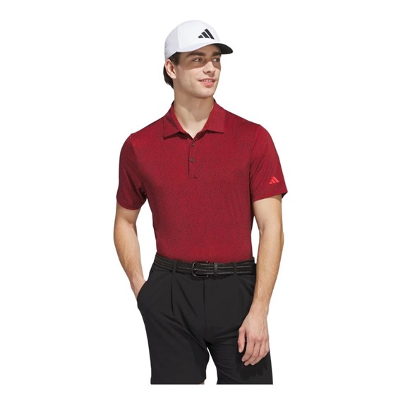 Adidas Ultimate365 Mini Bunker pánské polo, aurora ruby