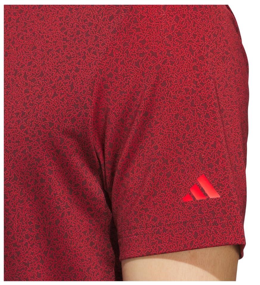 Adidas Ultimate365 Mini Bunker pánské polo, aurora ruby