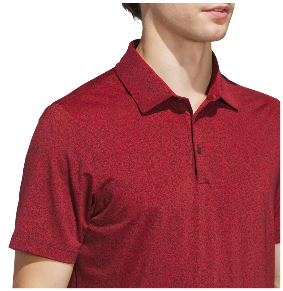 Adidas Ultimate365 Mini Bunker pánské polo, aurora ruby