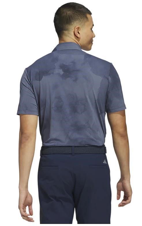 Adidas Tour Printed Mesh pánské polo, collegiate navy/preloved ink