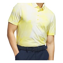 Adidas Ultimate365 Tour Printed pánské polo, bílo/žluté