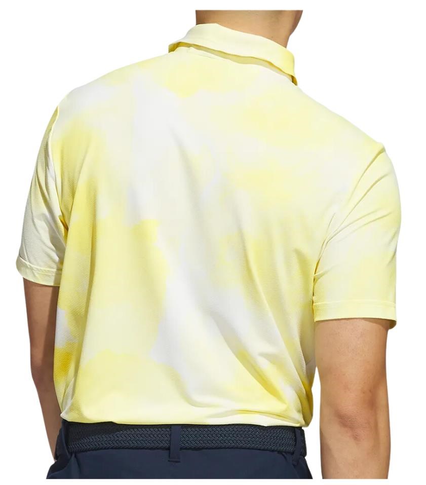 Adidas Ultimate365 Tour Printed pánské polo, bílo/žluté