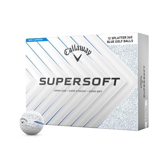 Callaway Supersoft Splatter 360 Blue golfové míčky