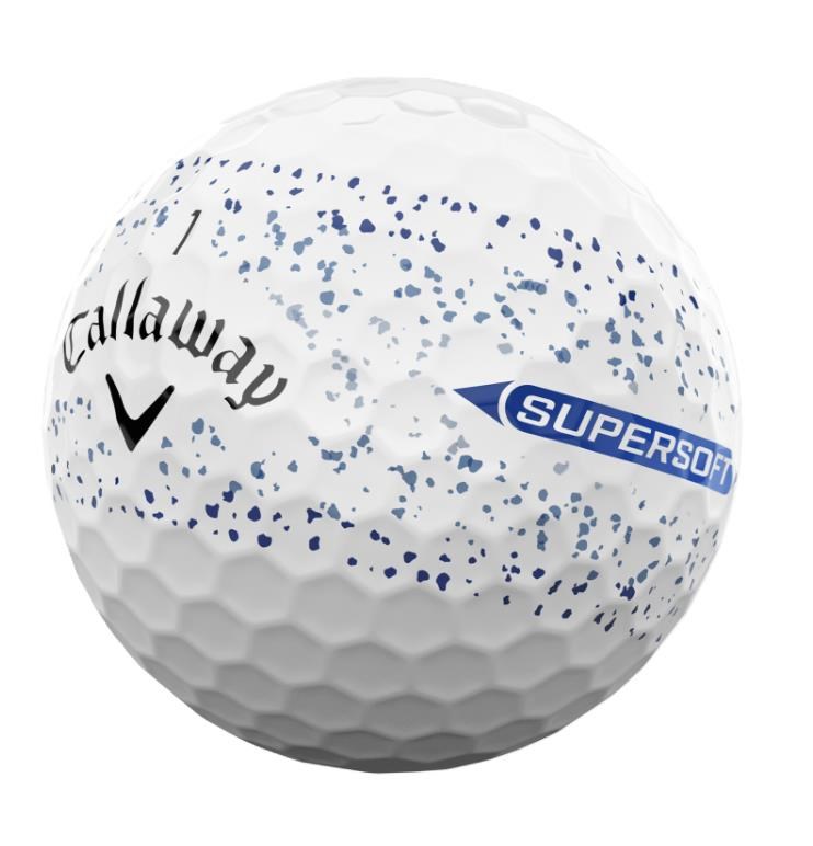 Callaway Supersoft Splatter 360 Blue golfové míčky