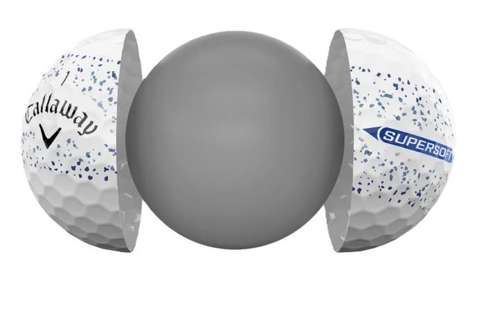 Callaway Supersoft Splatter 360 Blue golfové míčky