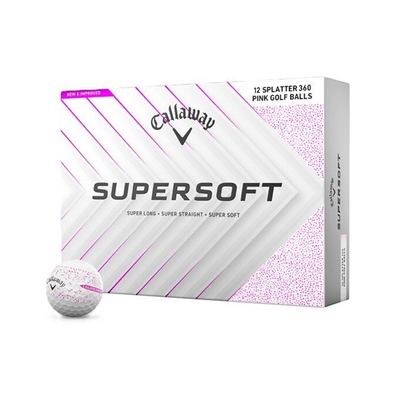 Callaway Supersoft Splatter 360 Pink golfové míčky