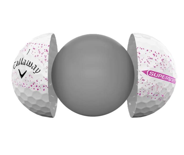 Callaway Supersoft Splatter 360 Pink golfové míčky