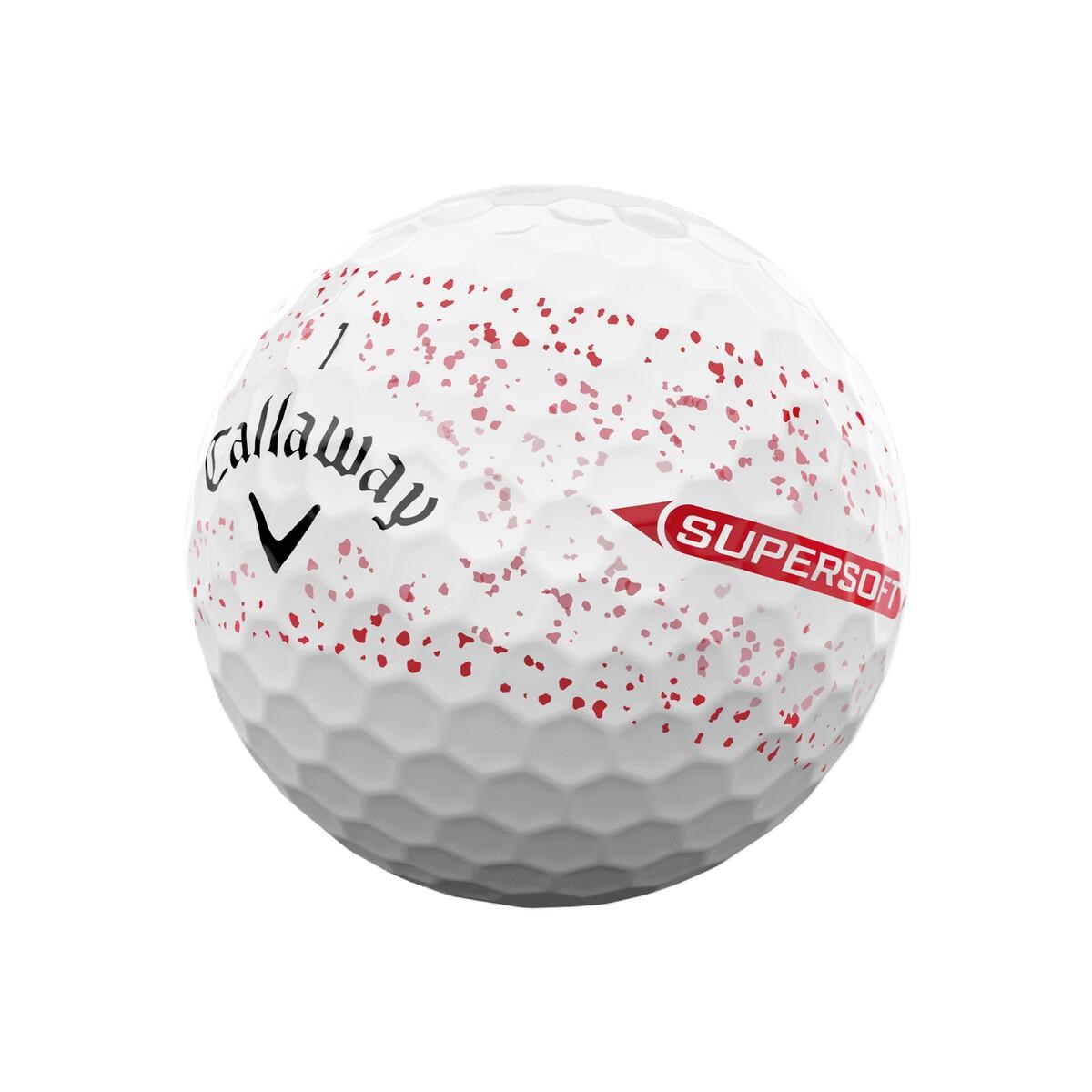 Callaway Supersoft Splatter 360 Red golfové míčky