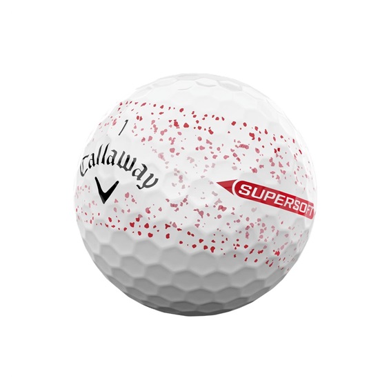 Callaway Supersoft Splatter 360 Red golfové míčky