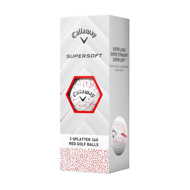 Callaway Supersoft Splatter 360 Red golfové míčky
