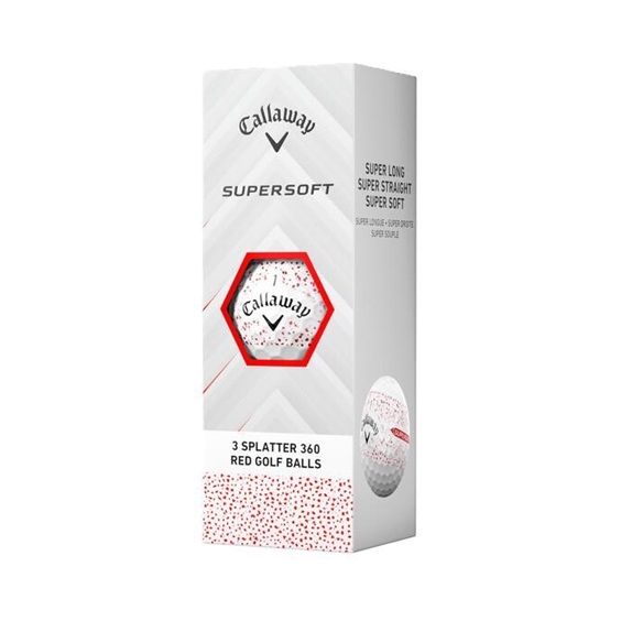 Callaway Supersoft Splatter 360 Red golfové míčky